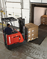 Raymond stand up end control forklift