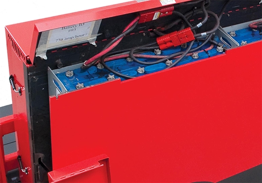 Cubierta de batería con bisagras